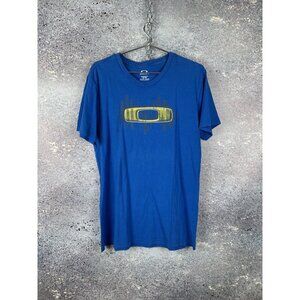 VINTAGE OAKLEY BLUE T SHIRT BIG LOGO SIZE M